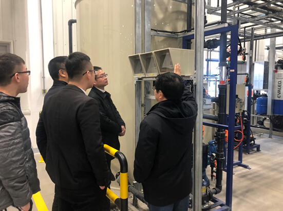 中广核领导参观15vip太阳集团工业废水处理工程现场